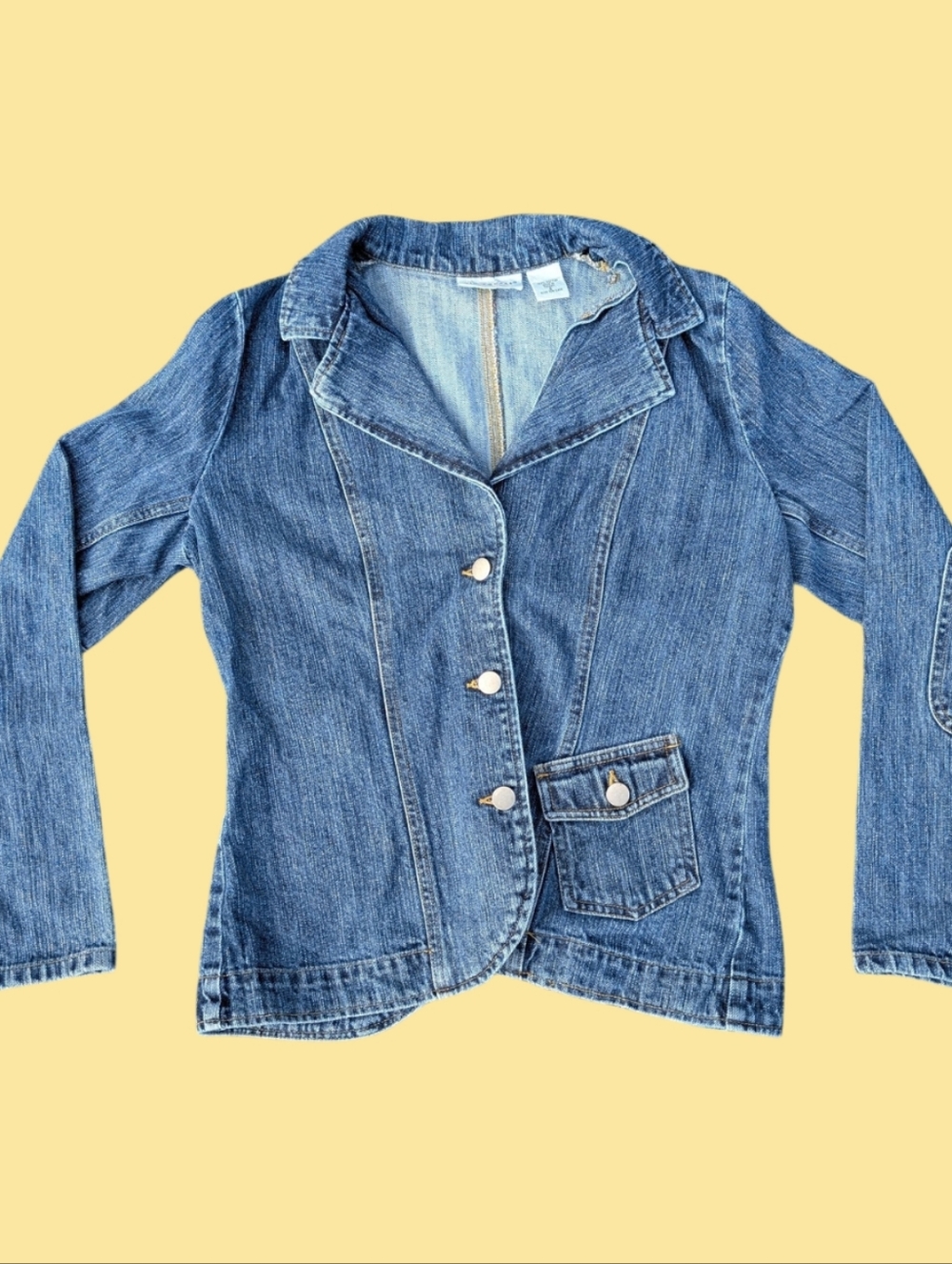 Vintage Kim Rogers vintage acid washed denim jacket - mid wash - size S